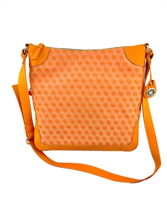 Dooney & Bourke Handbags - Dooney & Bourke Orange Monogram Large Shoulder Bag Y2K Vintage - RARE 🧡